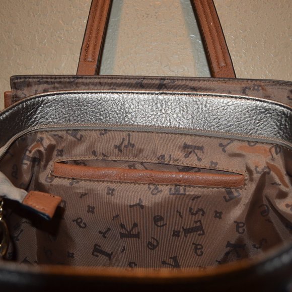 Treska Silver & Brown Studded Shoulder Bag - NWOT - Picture 16 of 16